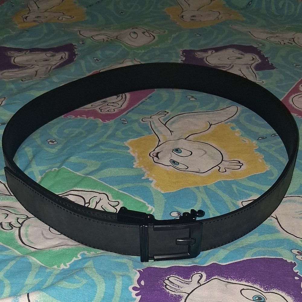 Kore Essentials Leather Black Garrison Belt 1.75" - G2 Buckle